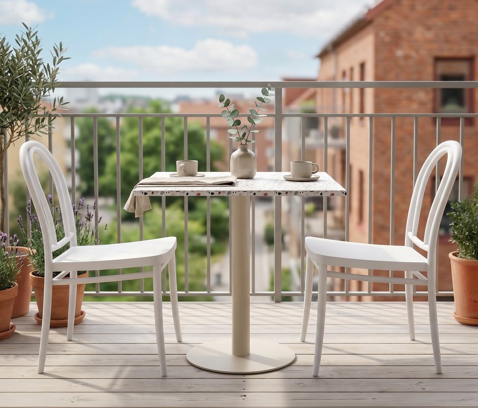 Napoli Mutfak-Balkon Sandalyesi - Beyaz