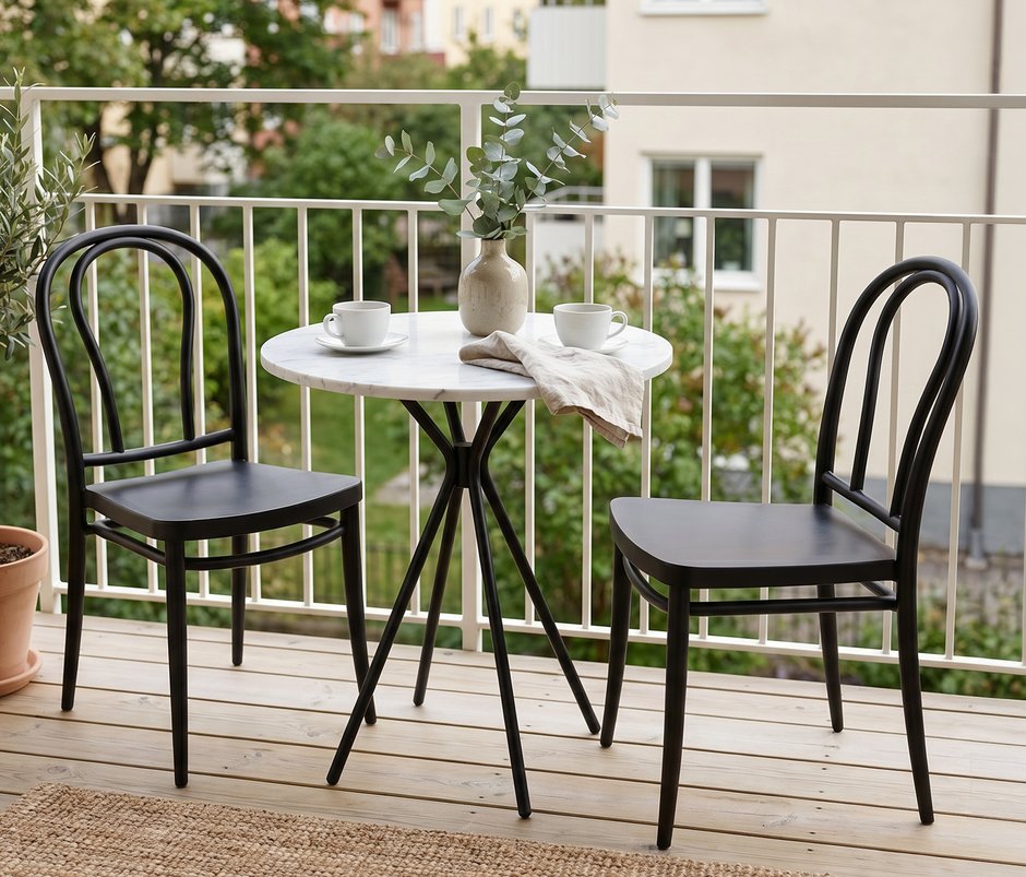 Napoli Mutfak-Balkon Sandalyesi - Siyah