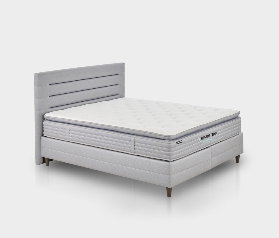 Supreme Pedic Yatak Baza Başlık 3'lü Set - Mavi