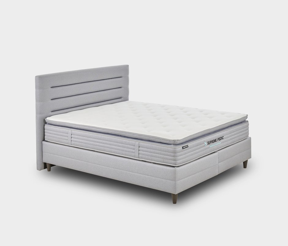 Supreme Pedic Yatak Baza Başlık 3'lü Set - Mavi
