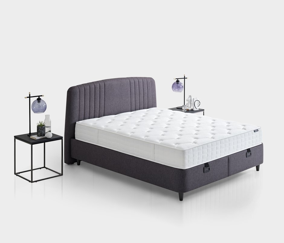 Silver Therapy Yatak Baza Başlık 3'lü Set - Antrasit