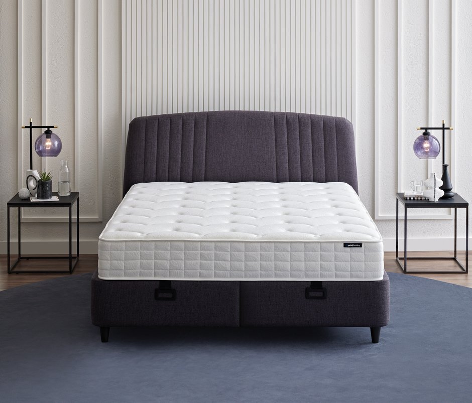 Silver Therapy Yatak Baza Başlık 3'lü Set - Antrasit