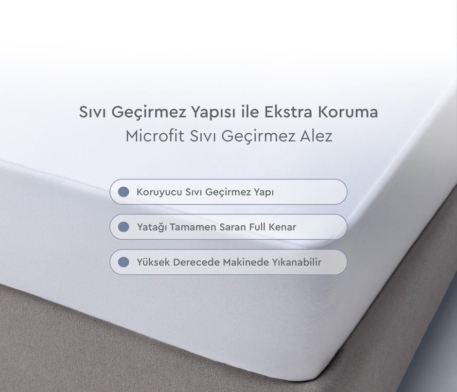 Microfit Sıvı Geçirmez Bebek Alez - Beyaz