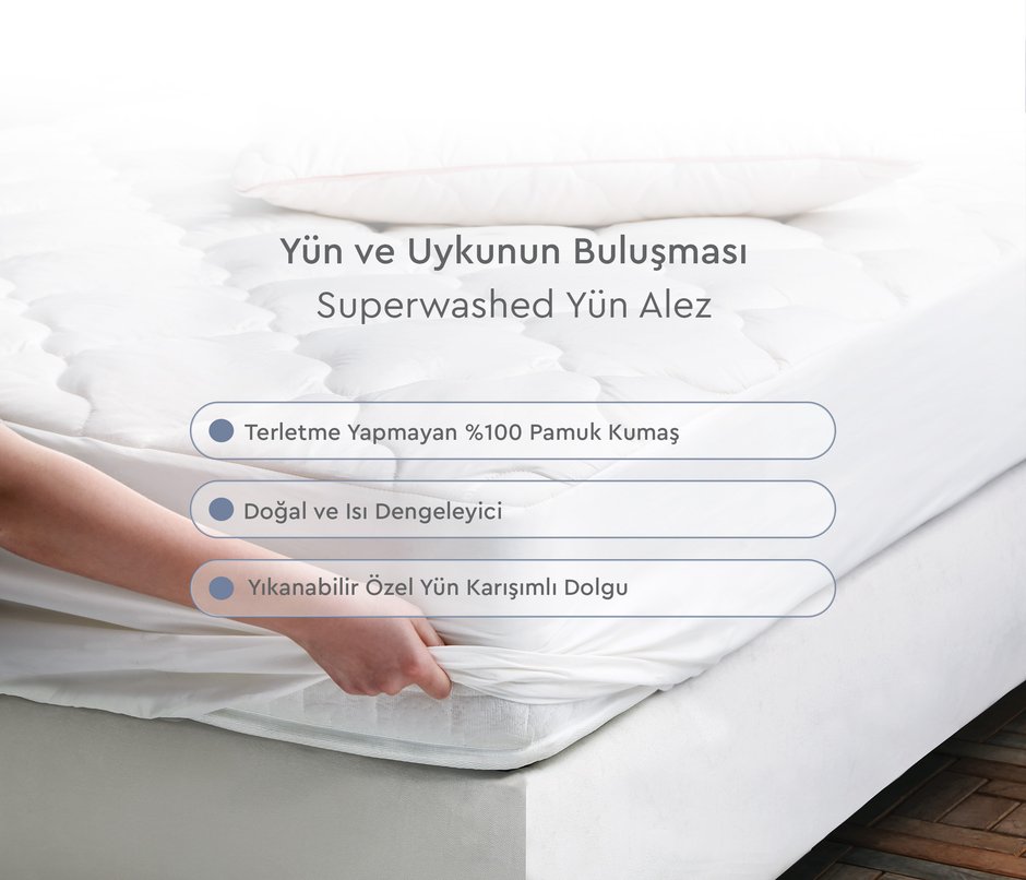 Superwashed Yün Alez - Beyaz