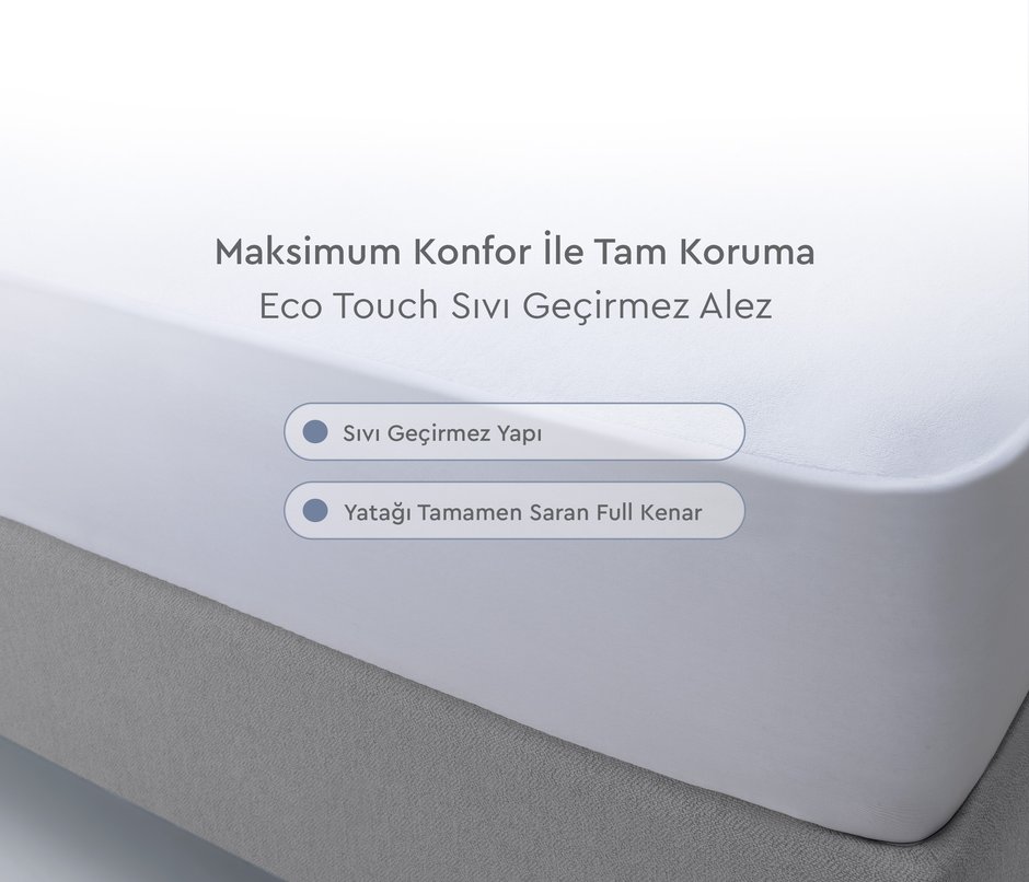 Eco Touch Sıvı Geçirmez Alez - Beyaz