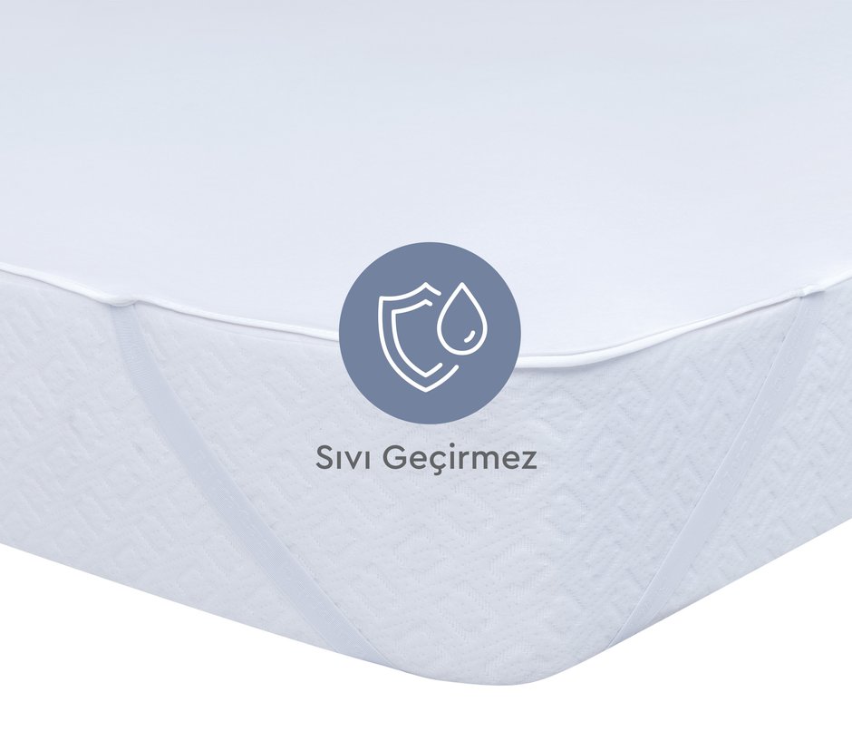 Microfit Lastikli Sıvı Geçirmez Alez - Beyaz