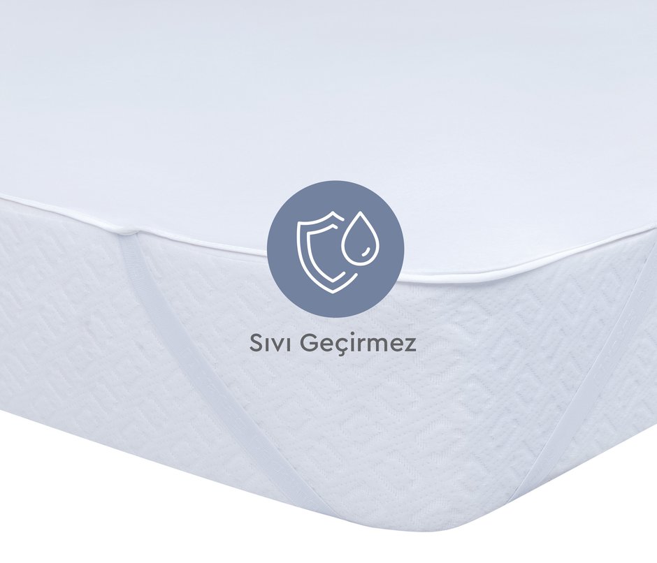 Microfit Lastikli Sıvı Geçirmez Alez - Beyaz